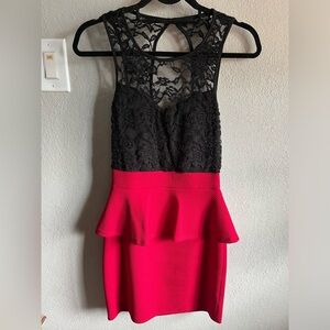 Papaya Black and Red Dress